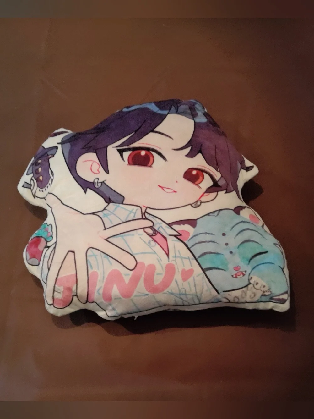 Anime Character Decorative Throw Pillow in Purple, Pink, Blue